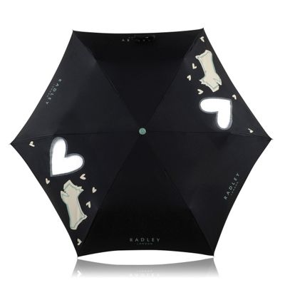 Black 'Dog In The Window' mini telescopic umbrella